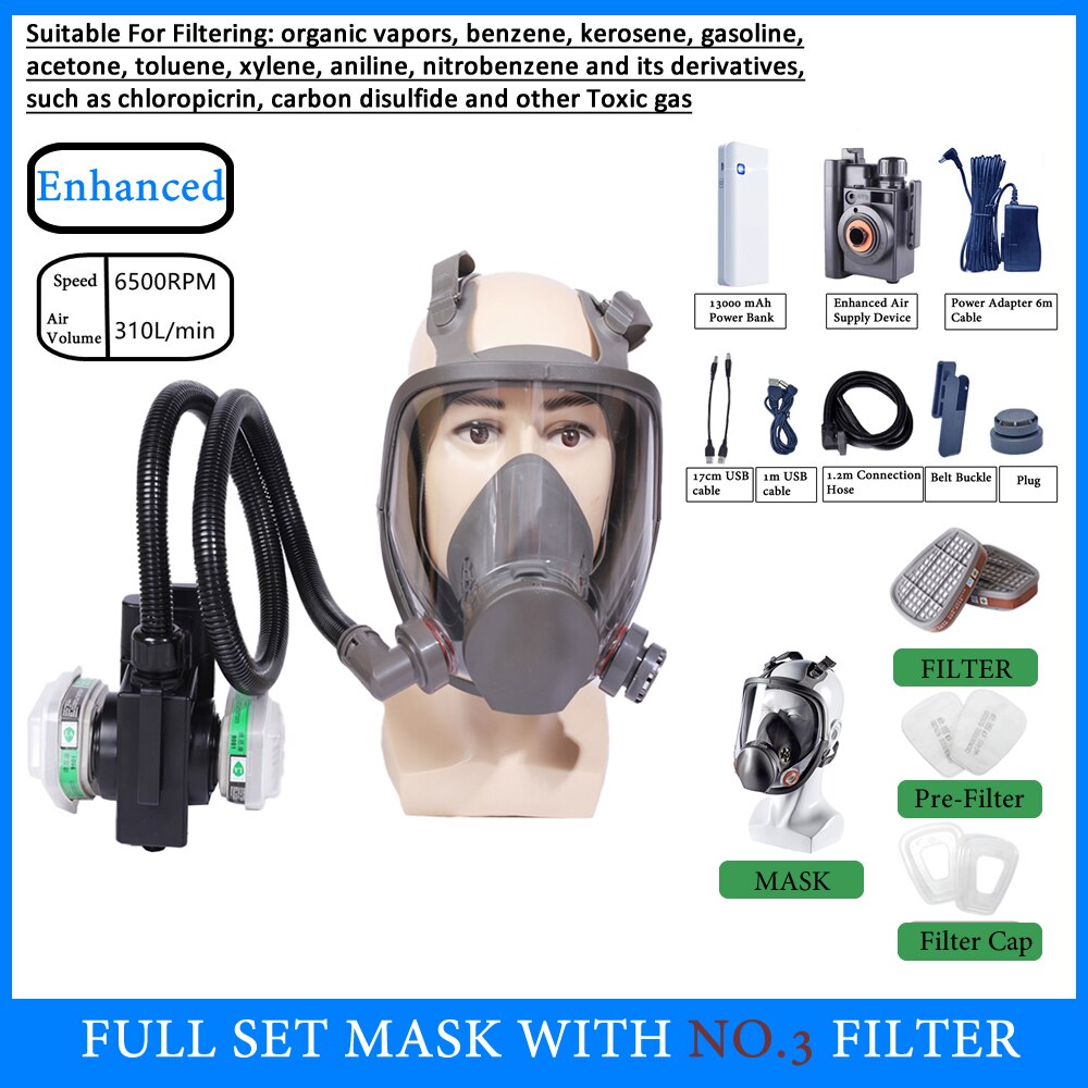 

Электрореспиратор ELESESAFE Electric Powered Air Supply Full Face 6800
