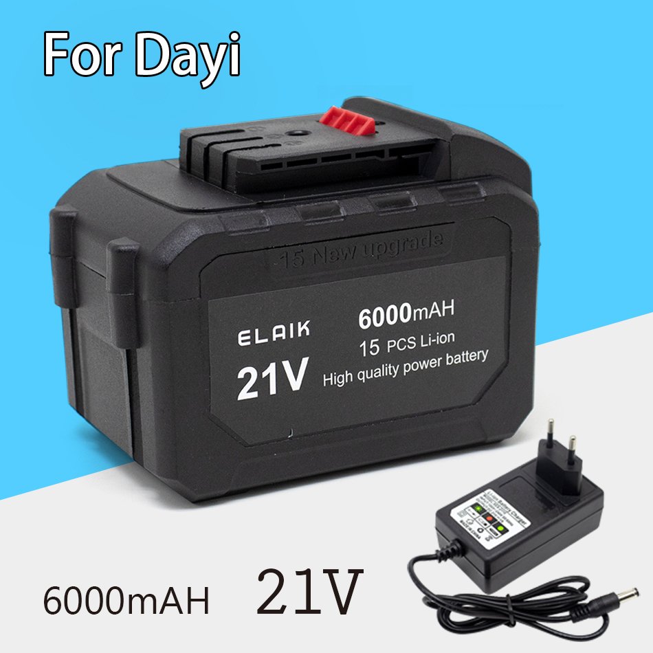 

ELAIK 21В аккумулятор Dayi 2000/4000/6000 мАч для ударного гайковерта