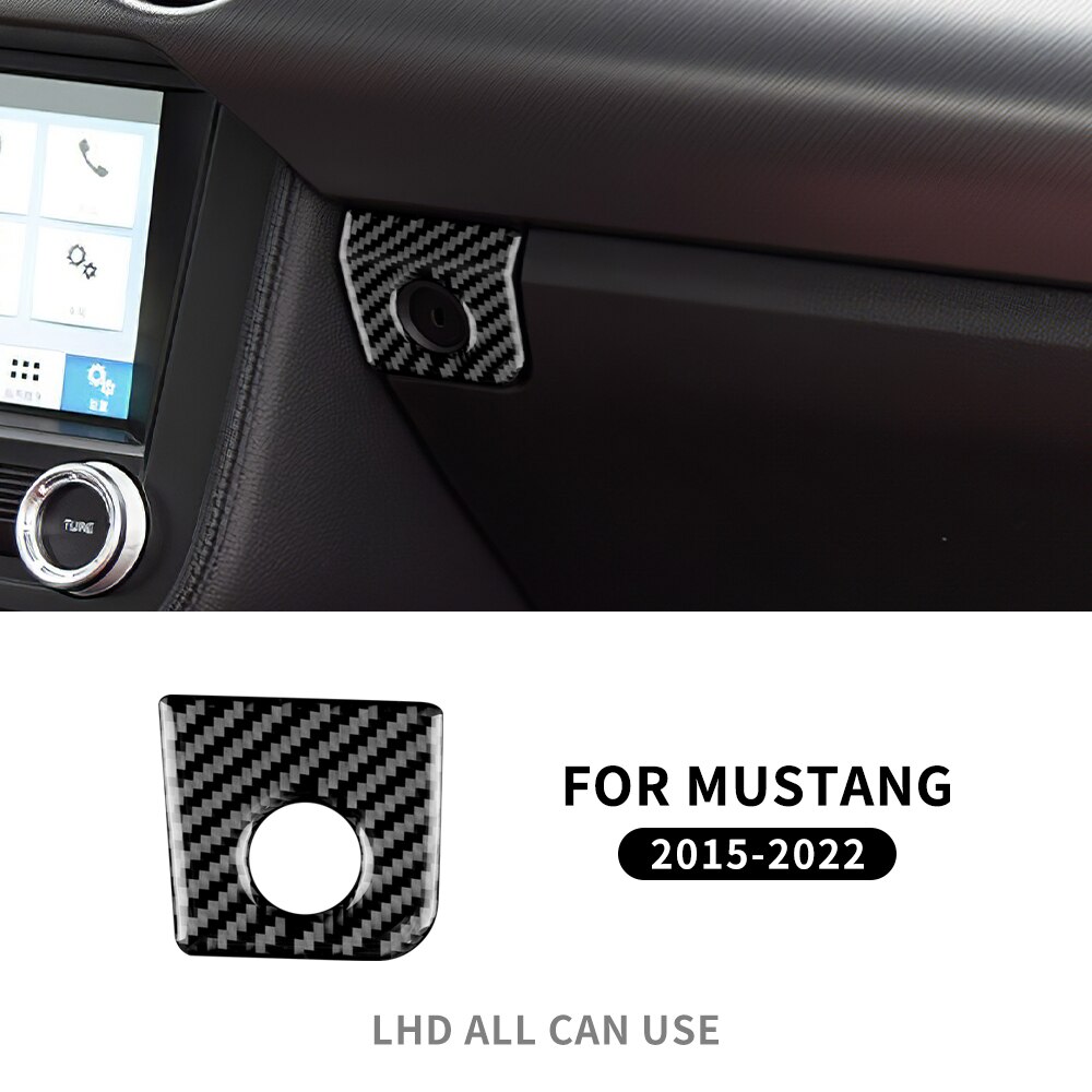 

Наклейка из углеродного волокна для Ford Mustang 2015 2016 2017 2018 2019 2021 2022, отделка салона автомобиля, наклейка на сиденье водителя, коробка для хранения