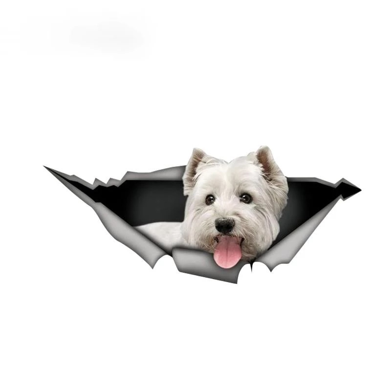 

S50084 #13/15/17 см Индивидуальная ПВХ наклейка West Highland White Terrier Автомобильная наклейка на мотоцикл ноутбук декоративные аксессуары