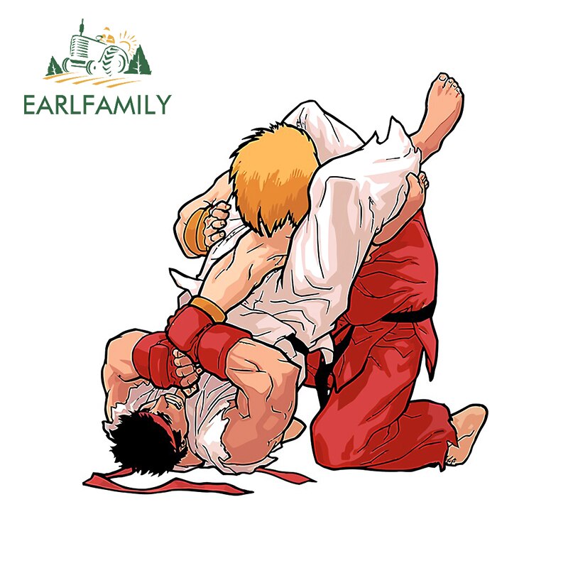 

EARLFAMILY 13 см x 12,2 см для Ken и Ryu Jiu Jitsu моментные автомобильные наклейки простые наклейки виниловая автомобильная пленка на окклюзию с царапинами
