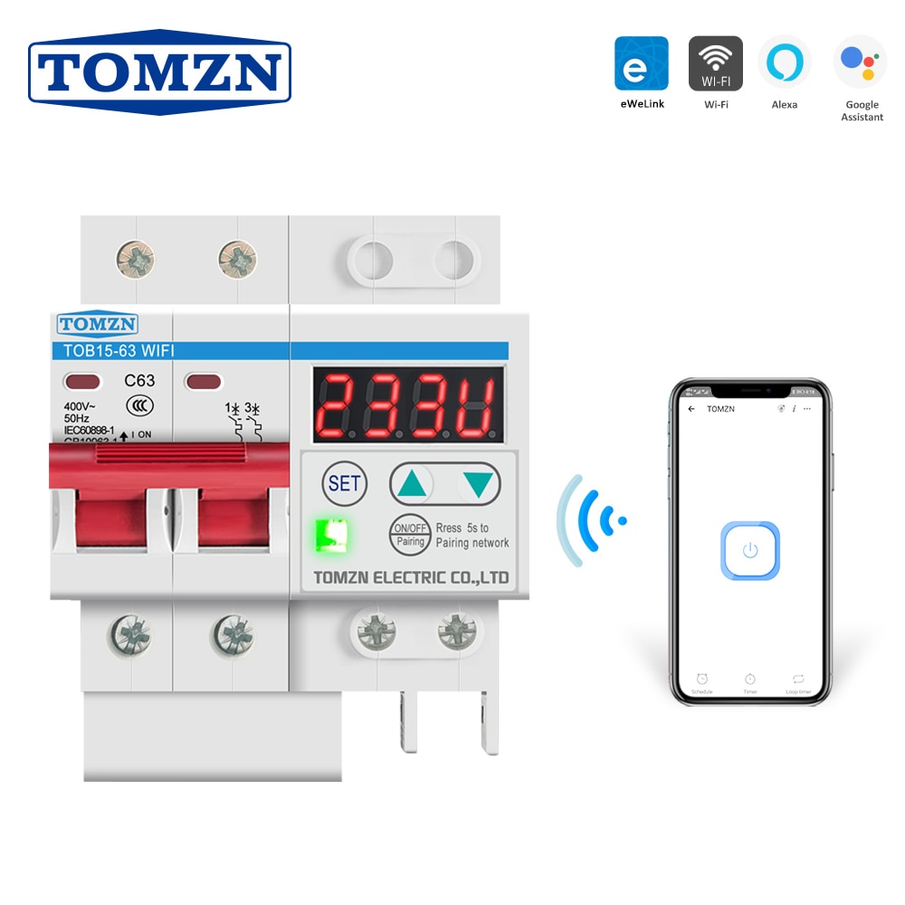 

Автоматический выключатель WIFI TOMZN для DIN-рейки