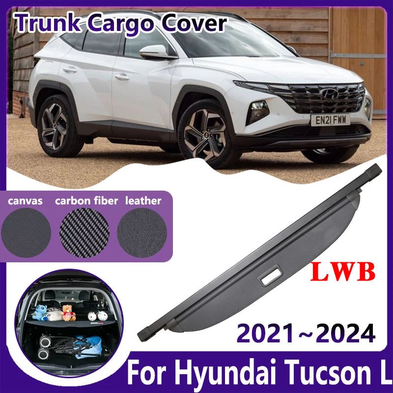 

Чехол на багажник автомобиля для Hyundai Tucson 2023, аксессуары 2021 ~ 2024 LWB NX4, органайзер для багажа, навесной лоток, экранирующий выдвижной