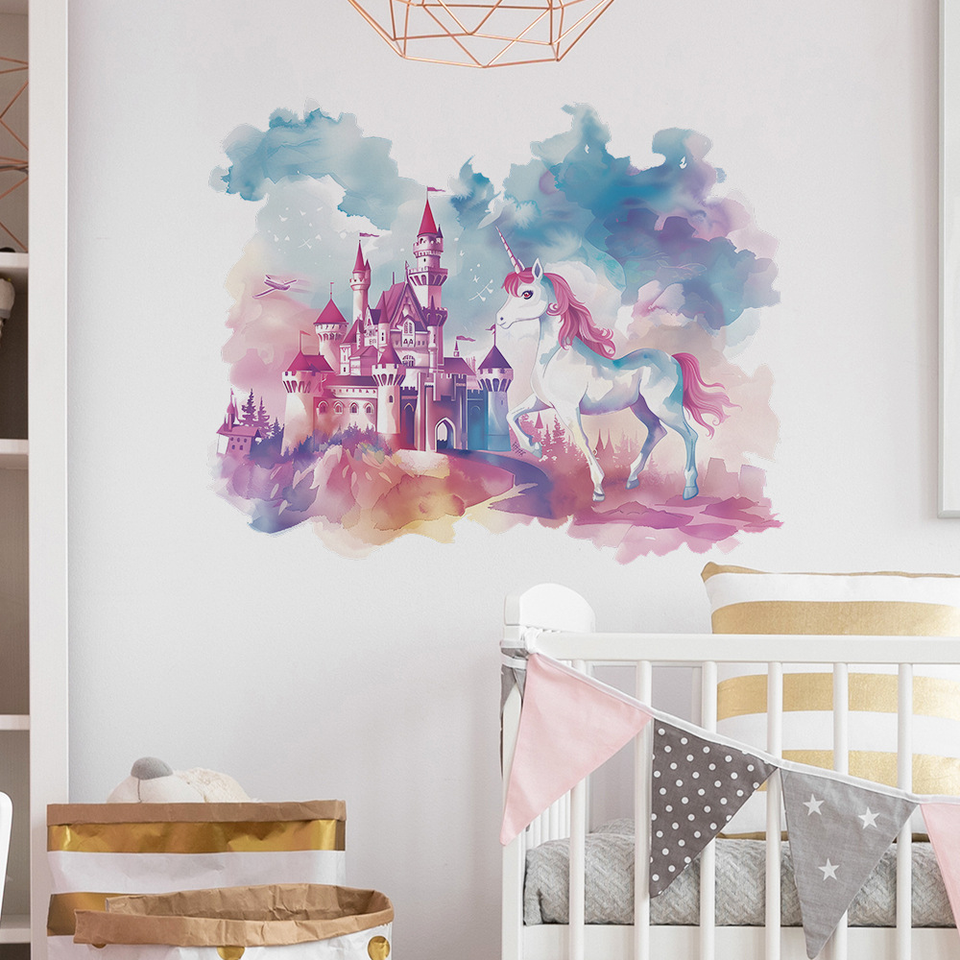 

3D наклейка на стену Beby, единорог