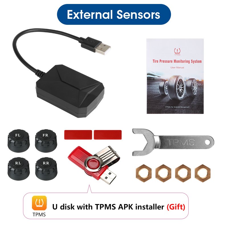 

Android USB TPMS Система Контроля Давления В Шинах Дисплей Внутренний Датчик Автомобильная Навигация Радио 4-5 Отправителей Д...