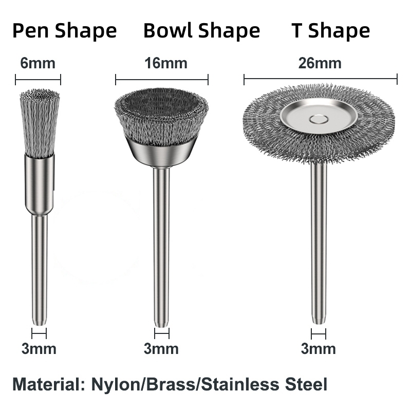 

Набор проволочных щеток HAMPTON для Dremel 3,0 мм 10/20 шт.