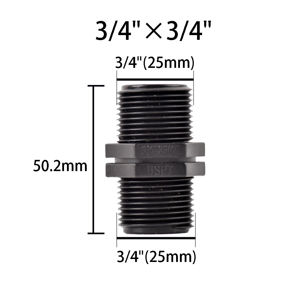 

Пластиковый соединитель GI Yuling для садового водопровода 1/2"-2", BSP