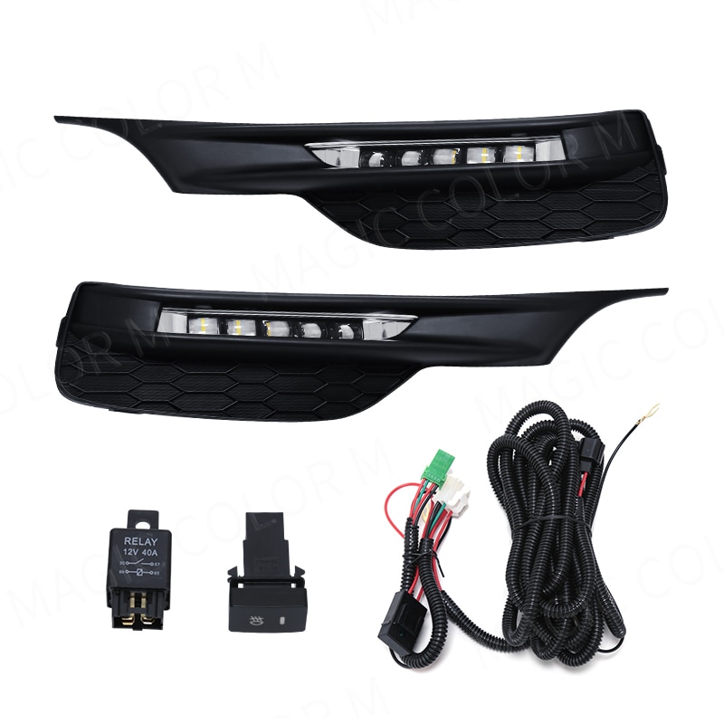 

Противотуманные фары для Honda Accord Sedan 2016 2017 2018 2019 2020 LED DRL дневные ходовые огни провода фары переключатель водонепроницаемый 12 В