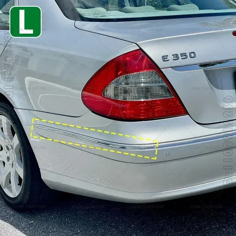 

Для 2007-2009 W211 Mercedes Benz E320 E350 E550 E63 AMG хромированная полоса заднего бампера 2118852721 2118852821