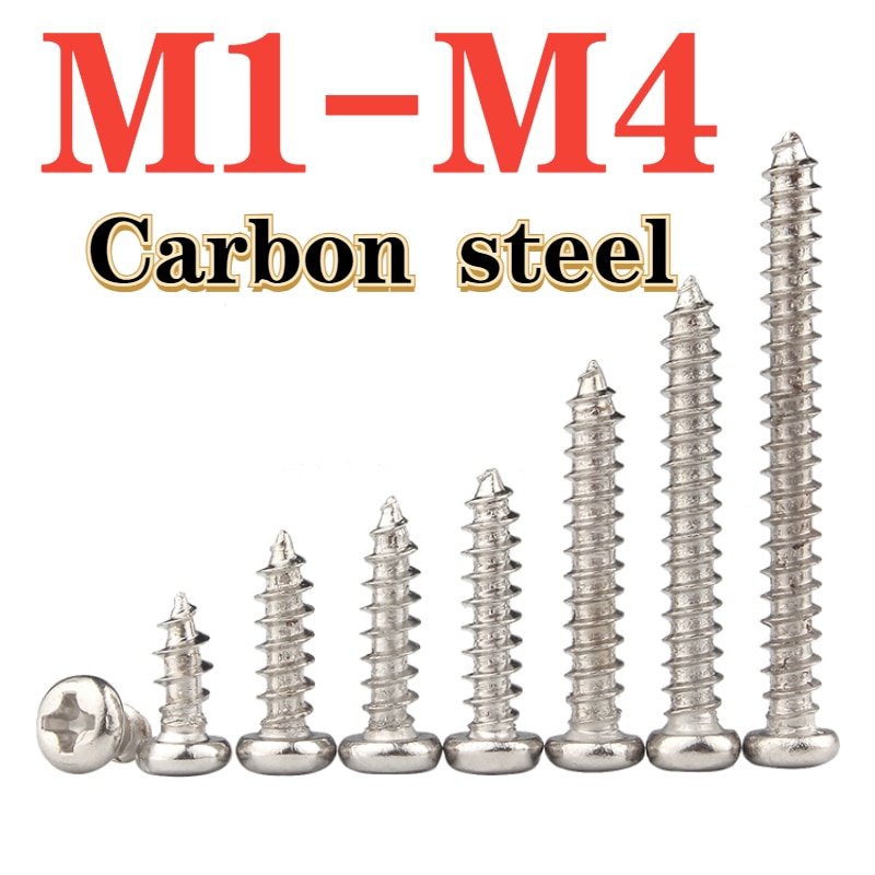 

Никелированные саморезы из углеродистой стали M1-M4