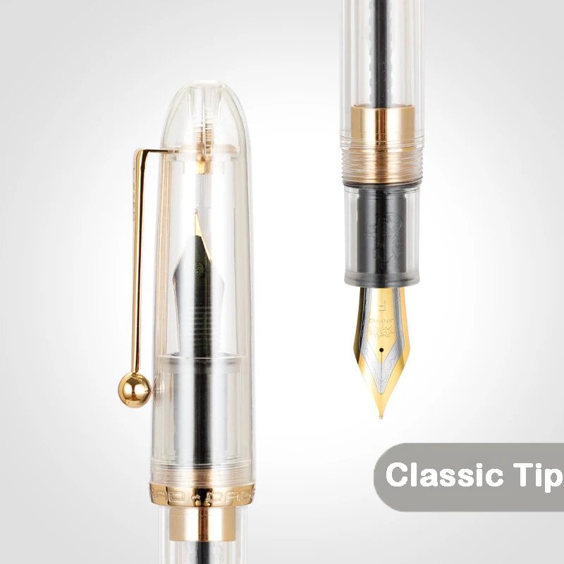 

Перьевая ручка Jinhao 9016 прозрачная EF/F/M