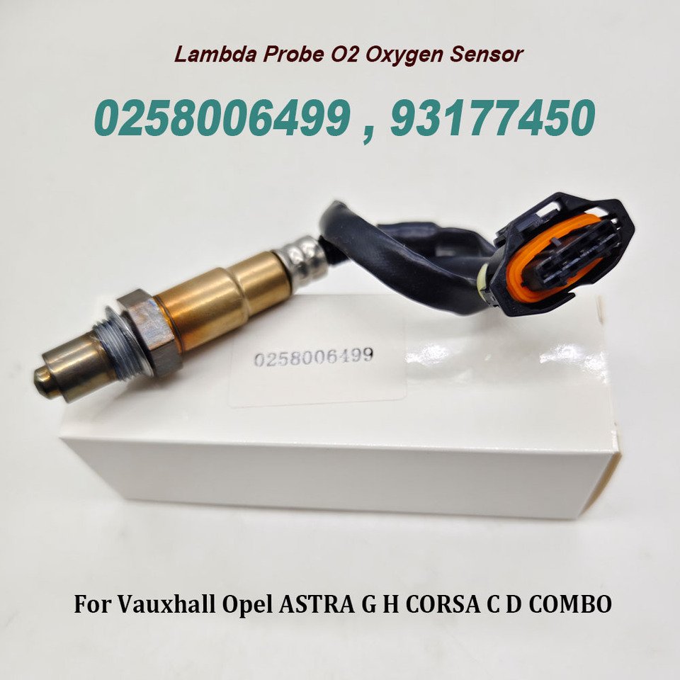 

0258006499 Лямбда-зонд O2, датчик кислорода для Vauxhall Opel ASTRA G H CORSA C D COMBO MERIVA CORSAVAN Mk 13103981 93177450