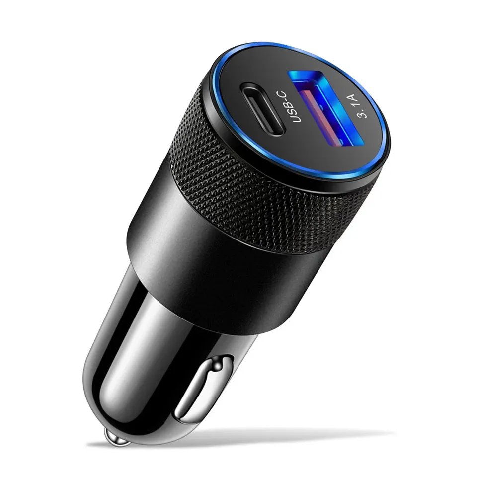 

Мини-USB-C Быстрое Автомобильное Зарядное Устройство 15 Вт, Быстрая Зарядка Для Телефонов, Адаптер Прикуривателя