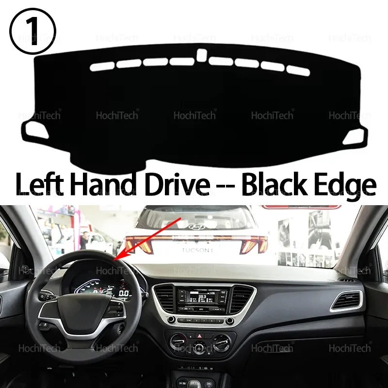

Защитная накладка на приборную панель для Hyundai Solaris 2, Accent Verna 2017-2021, солнцезащитный козырек на приборную панель автомобиля, ковер Anto-UV