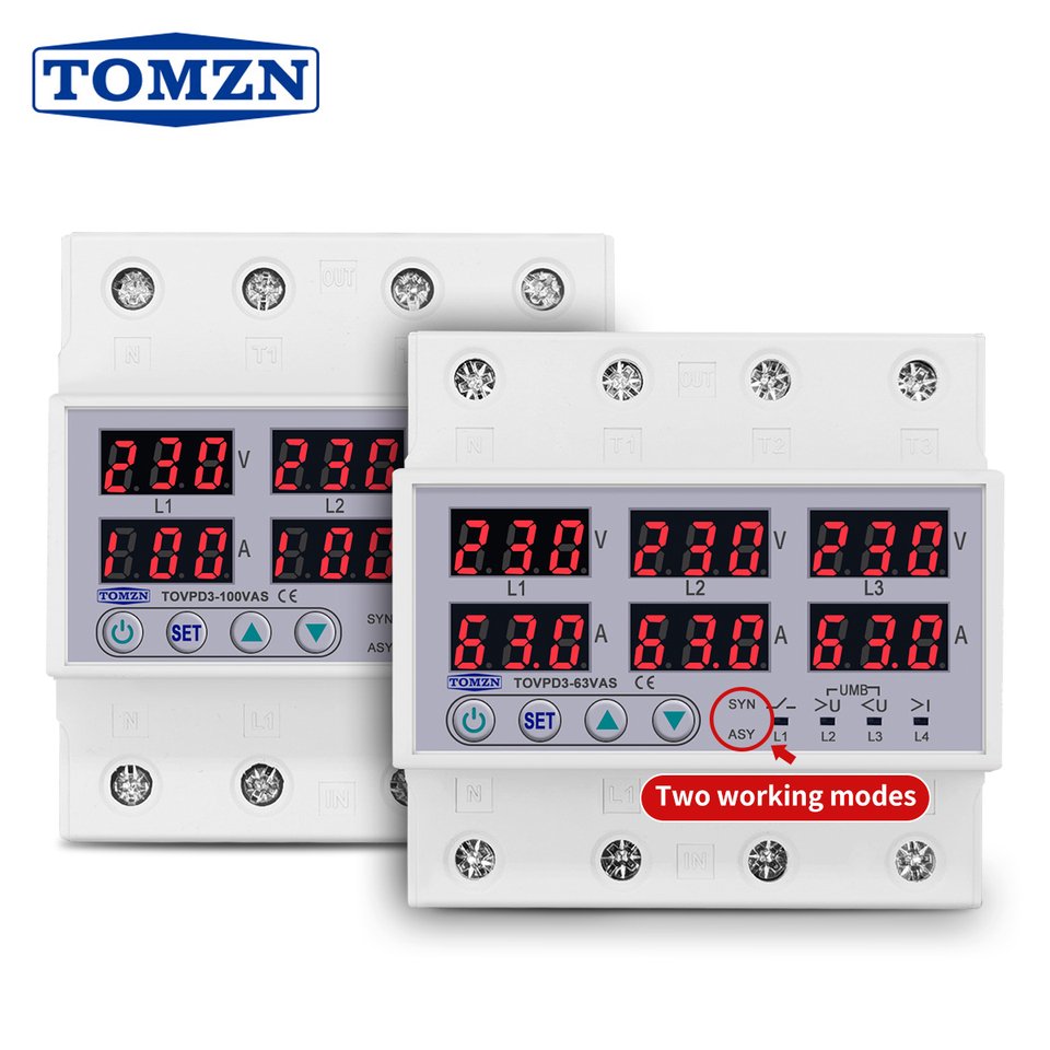 

Реле защиты напряжения TOMZN TOVPD3-100VAS