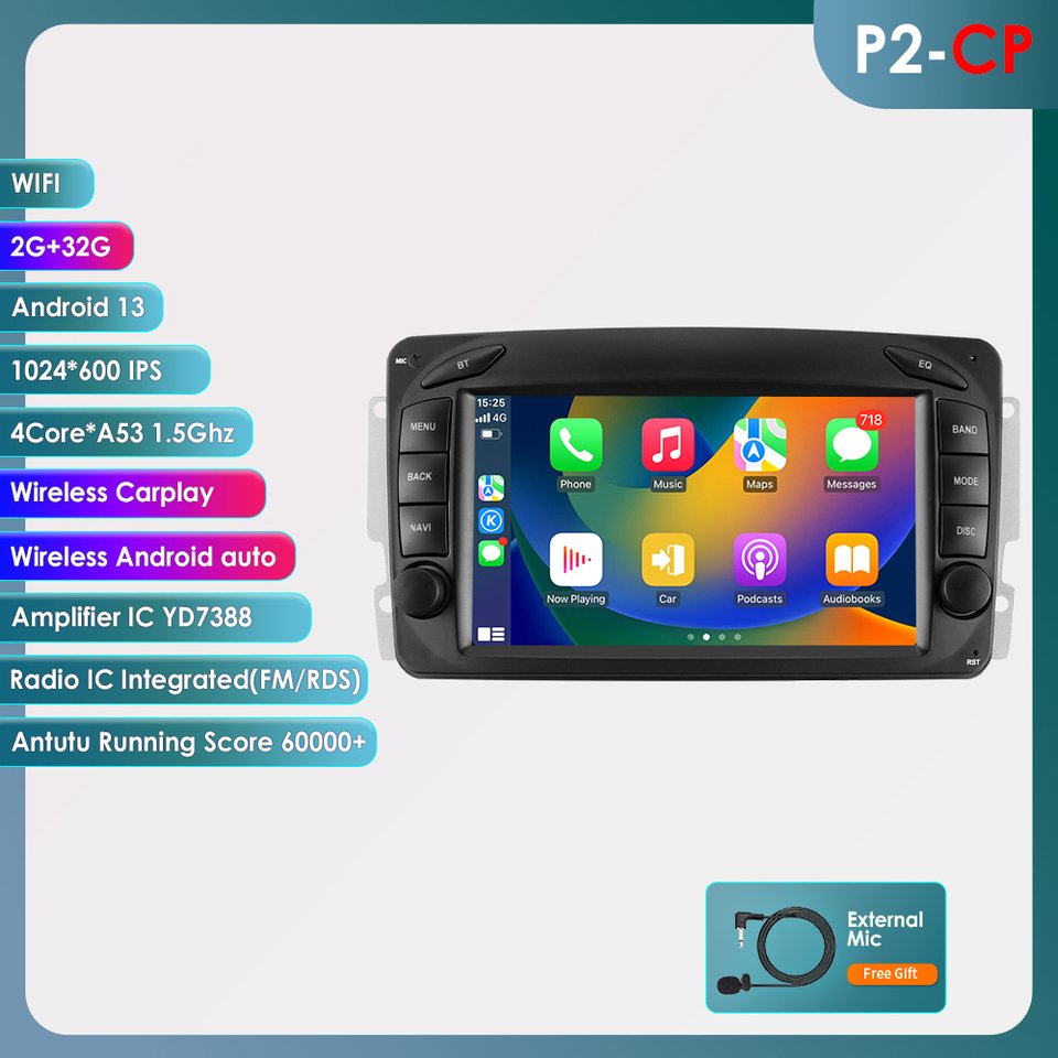 

Автомагнитола на Android 2din для Mercedes Benz CLK W209 W203 W463 W208, мультимедийный видеоплеер с GPS, стерео, 4G, Wi-Fi, BT, головное устройство для Carplay