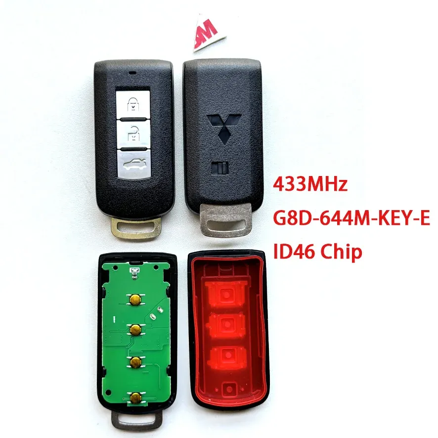 

3-кнопочный умный дистанционный брелок для Mitsubishi Lancer Outlander 2008-2018 ASX 2013-2015 G8D-644M-KEY-E 433 МГц ID46