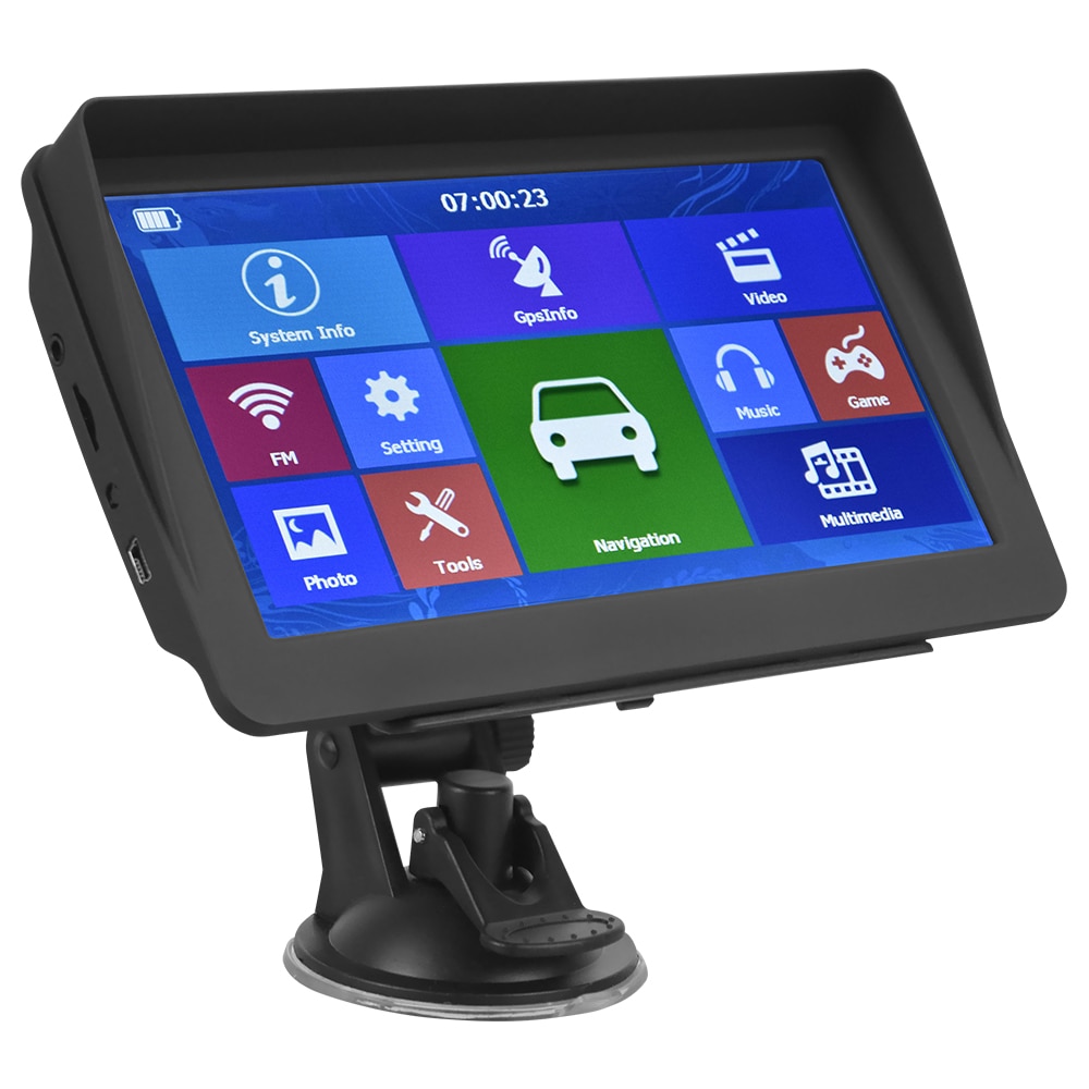 

Автомобильный GPS-навигатор Podofo, 7-дюймовый сенсорный экран, GPS-навигатор, спутниковый навигатор для грузовика, 256 м, Карта Европы, GPS-навигаторы