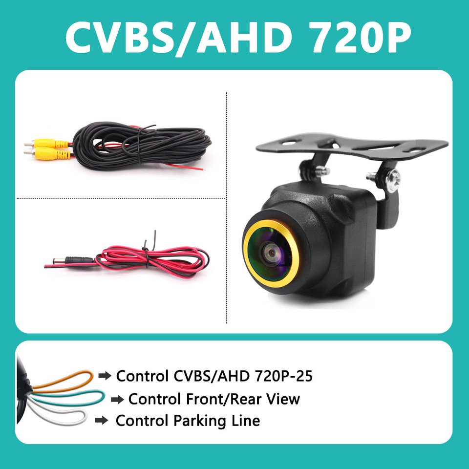 

Четыре управления AHD и CVBS 1080P Автомобильная резервная камера заднего вида Задний/передний/боковой вид Ночное видение Комплект парковочной камеры