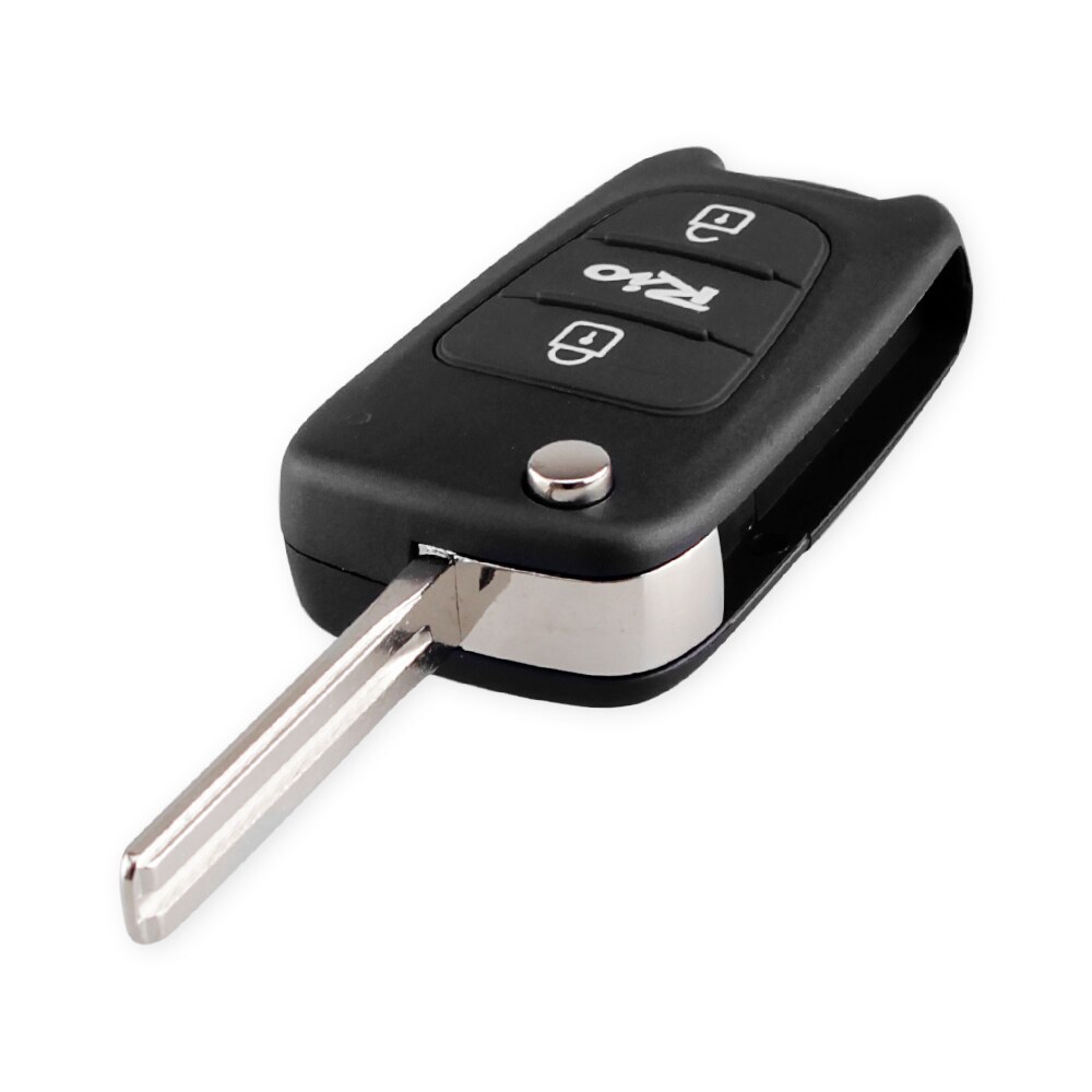 

KEYYOU дистанционный ключ оболочки для KIA Rio 3 кнопки флип складной Автомобильный Брелок чехол Корпус Замена Cut/Uncut смарт-ключ чехол