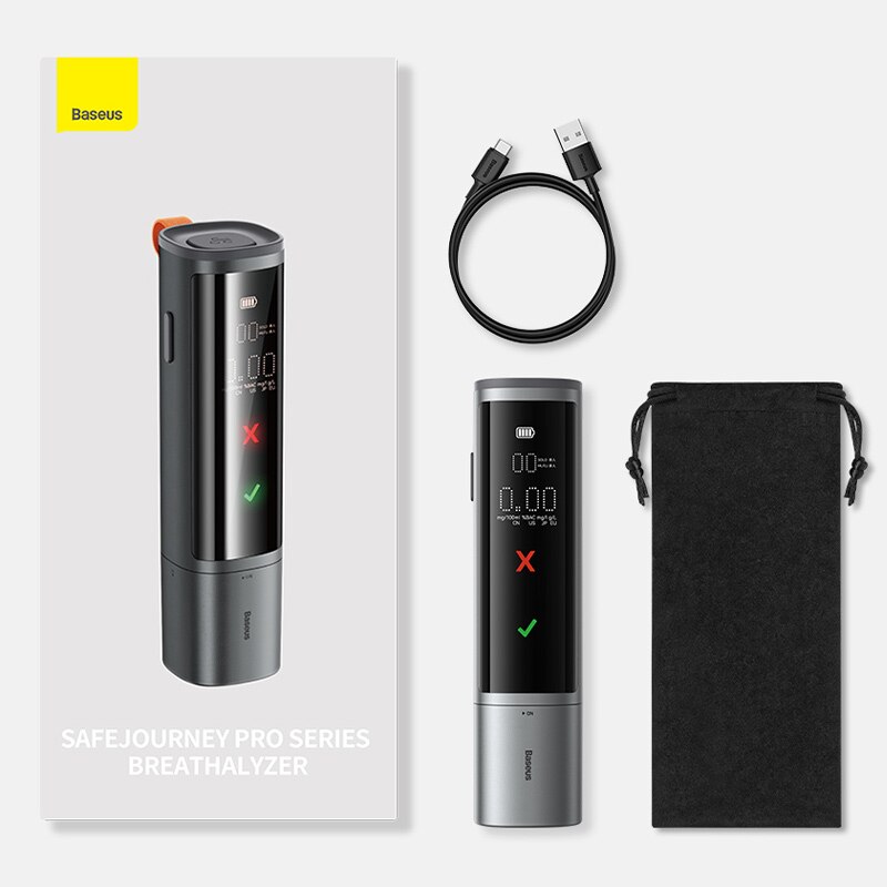 

Алкотестер Baseus, профессиональный детектор дыхания со стандартным дисплеем, двухрежимный переключатель для алкотестера