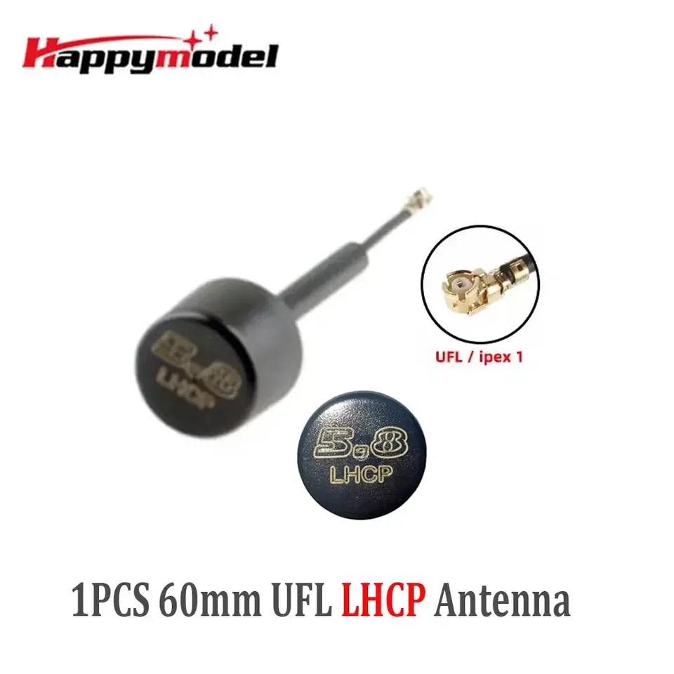 

HappyModel 5,8 ГГц 2,5 дБ Omni-антенна Lollipop 150 мм SMA 60 мм UFL RHCP LHCP 5500-6000 МГц для RC FPV Racing Дроны для фристайла