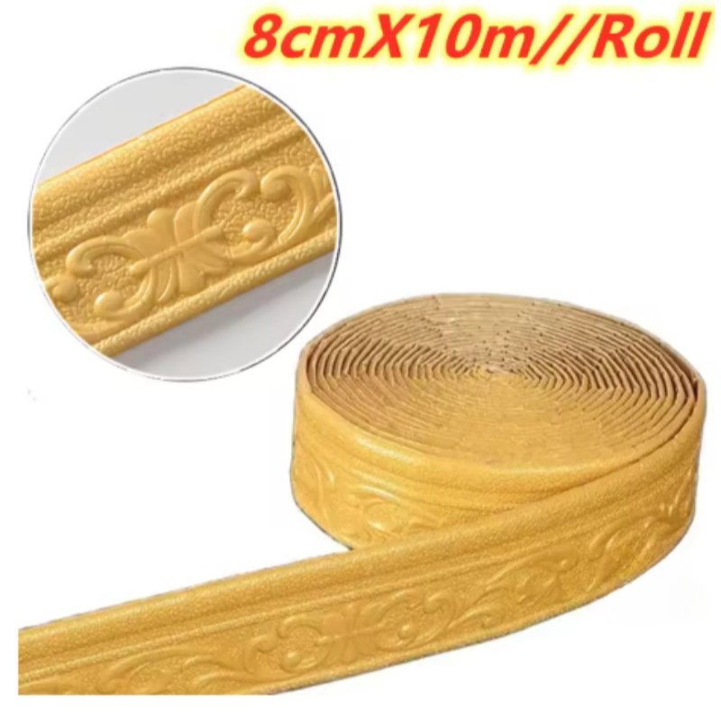 

3D настенная отделка, плинтус, самоклеящаяся, водостойкая, XPE, 10 м