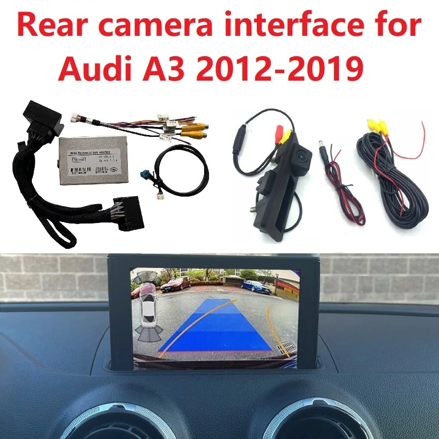 

Для Audi A3 интерфейс камеры заднего вида A3 8v S3 8p 2012-2019 адаптер переднего вида декодер