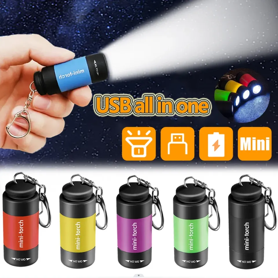 

XIWANGFIRE USB фонарик карманный черный