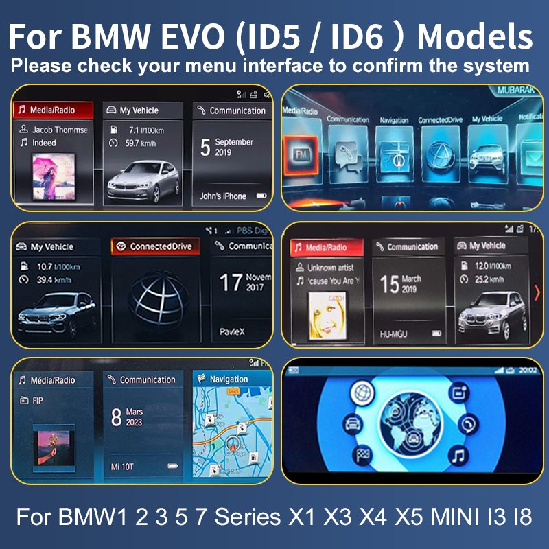 

Обновление OEM-экрана Wireless CarPlay для BMW EVO 1 2 3 4 5 7 серии X1 X3 X4 X5 X6 MINI F56 F15 F16 F25 F26 F48 F10 F22 F20 F30