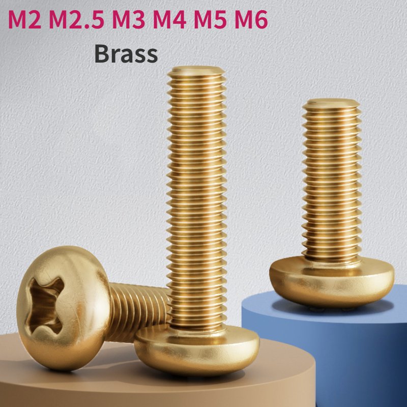 

Медные винты M2-M6 с круглой головкой 4-45 мм