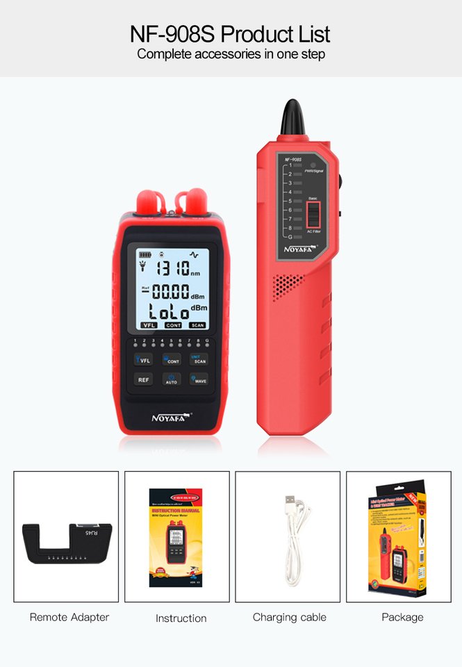 

NOYAFA NF-908S волоконно-оптический тестер мощности