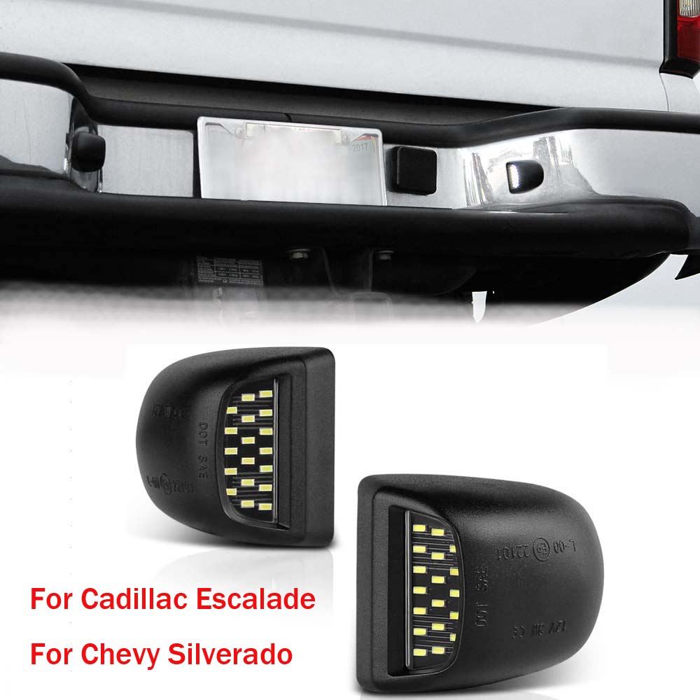 

Для Cadillac Escalade EXT 00-06 2002 2006 GMC Yukon XL 09-12 передача 18-SMD Светодиодный Освещение номерного знака 1500-2500