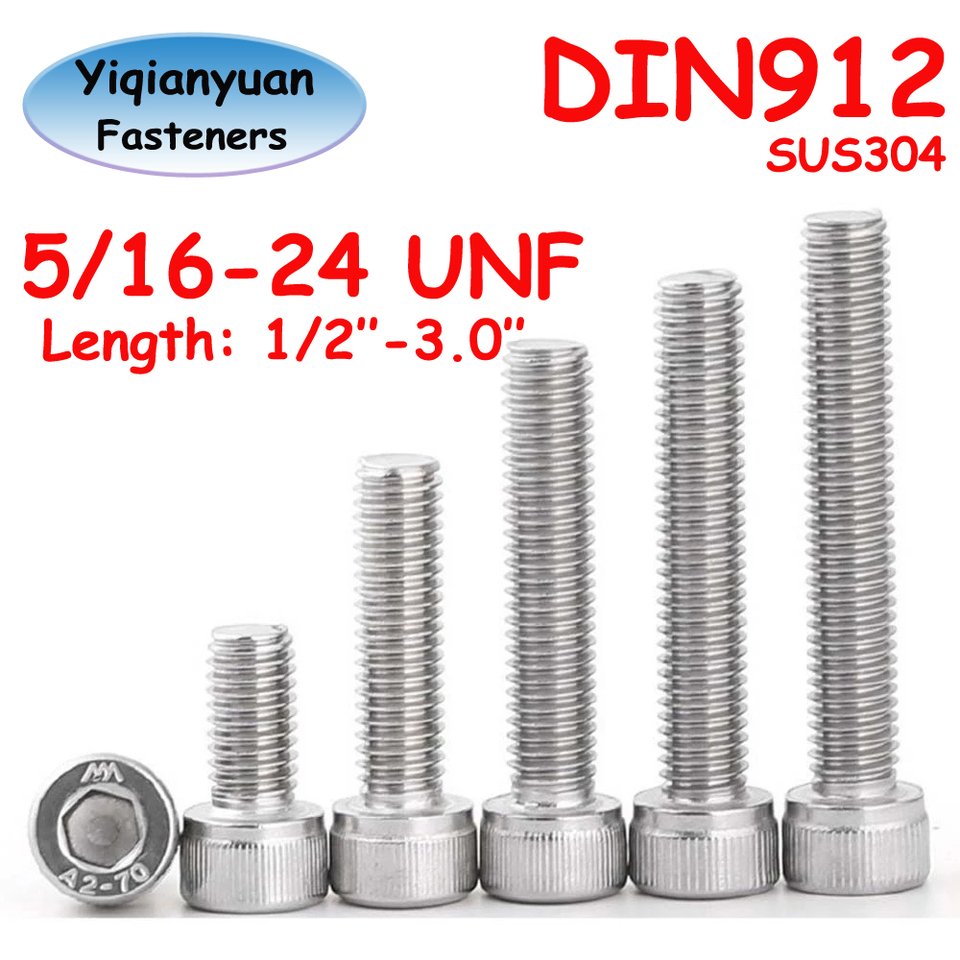 

Болты Yiqianyuan 5/16-24 UNF из нержавеющей стали