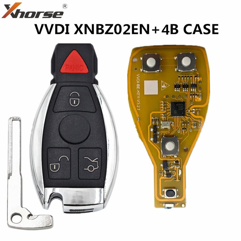 

XHORSE VVDI BE Key Pro XNBZ01EN XNBZ02EN для Benz V3.1 PCB Remote Chip Smart Key Shell с логотипом Можно заменить жетон MB BGA