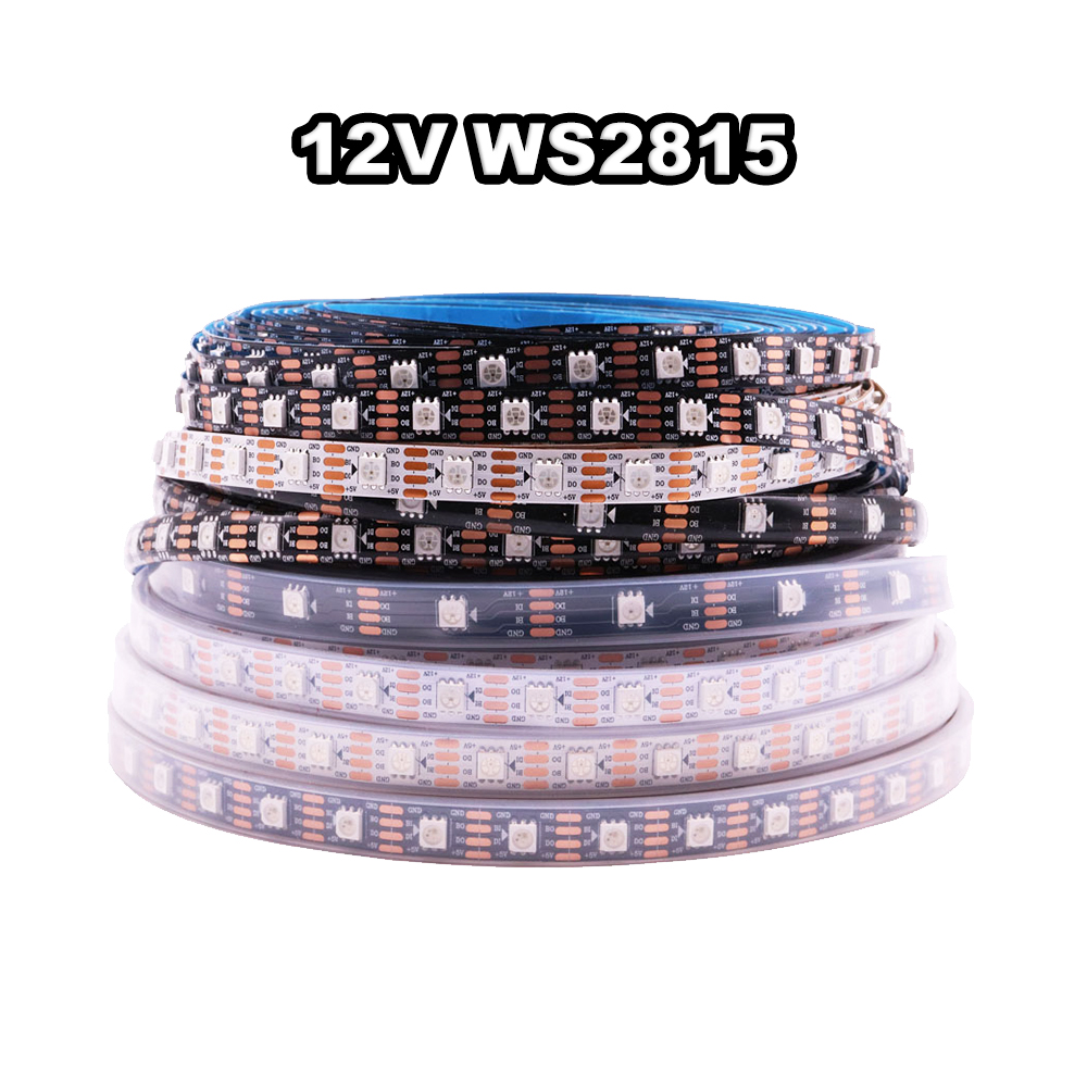 

WS2812B WS2811 WS2813 RGBIC Пиксельная светодиодная лента с индивидуальной адресацией 30/60/144 светодиодов/м Ленточные светильники Веревка WS2812 IP30/65/67