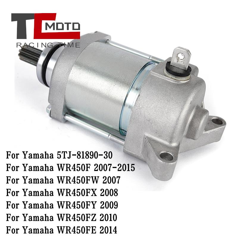 

Стартер двигателя мотоцикла для Yamaha WR450F WR 450F 2007-2015 WR450 F 2008 2009 2010 2011 2012 2013 2014 5TJ-81890-30