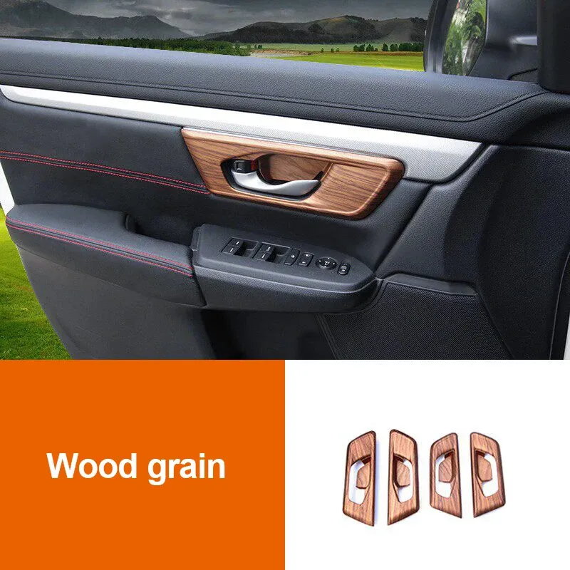 

Для Honda CR-V CRV 2017 2018 2019 2020 2021 2022 гибридный ABS карбоновый автомобильный внутренняя дверная чаша рамка накладка декоративная крышка аксессуары
