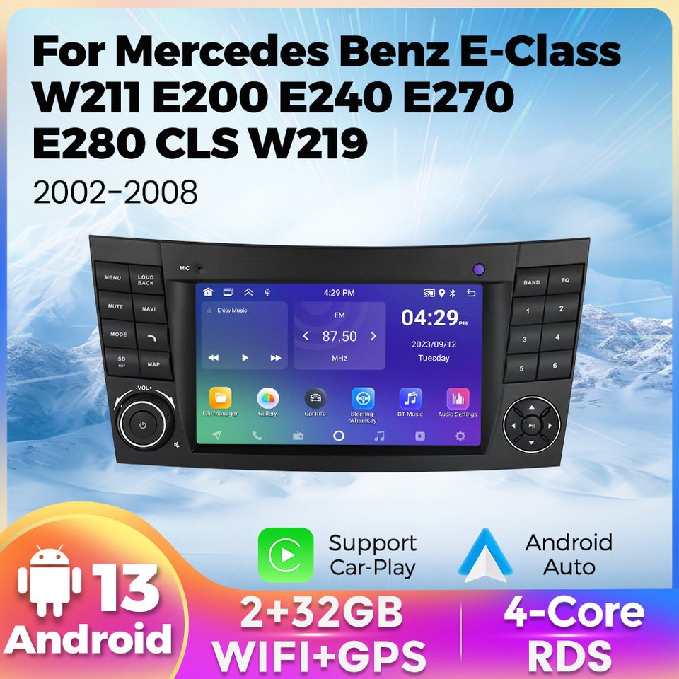 

Автомагнитола для Mercedes Benz E-class W211 E200 E220 E300 E350 E240 E270 E280 CLS CLASS W219 Carplay
