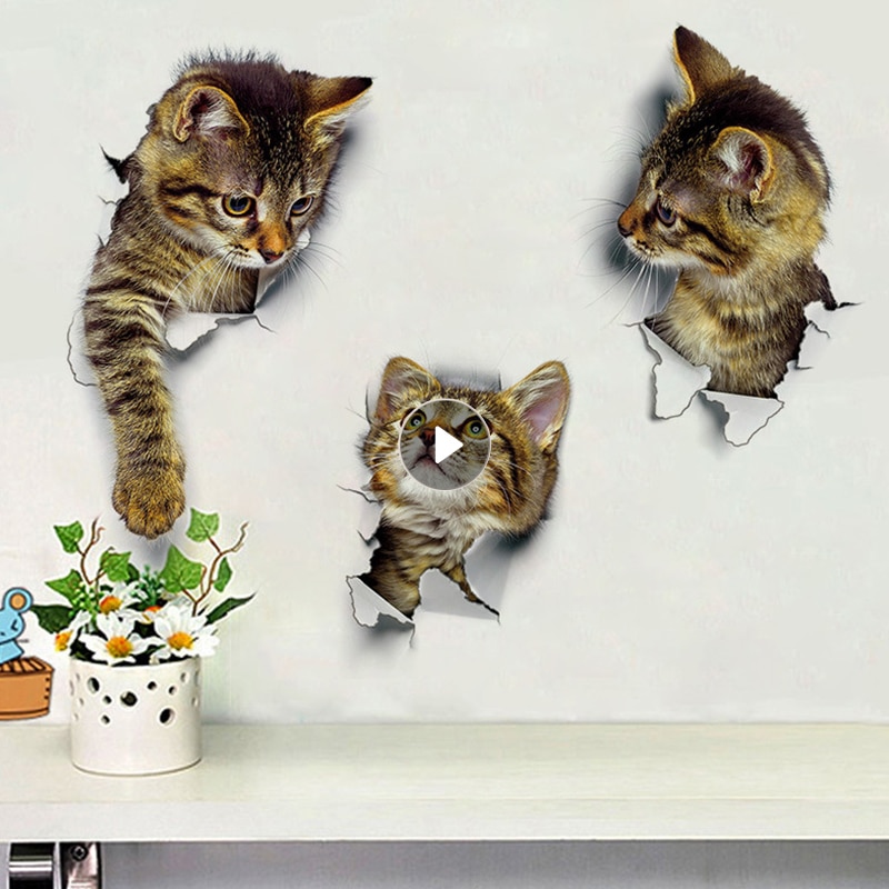 

3D наклейки кот ПВХ