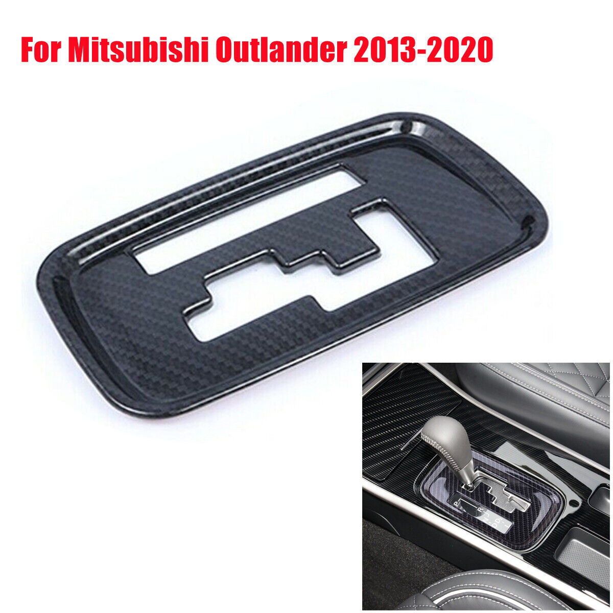

Для Mitsubishi Outlander 2013-2020 LHD автомобильная консоль, панель переключения передач, накладка на рамку, наклейка из АБС-пластика, углеродное волокно, стиль авто