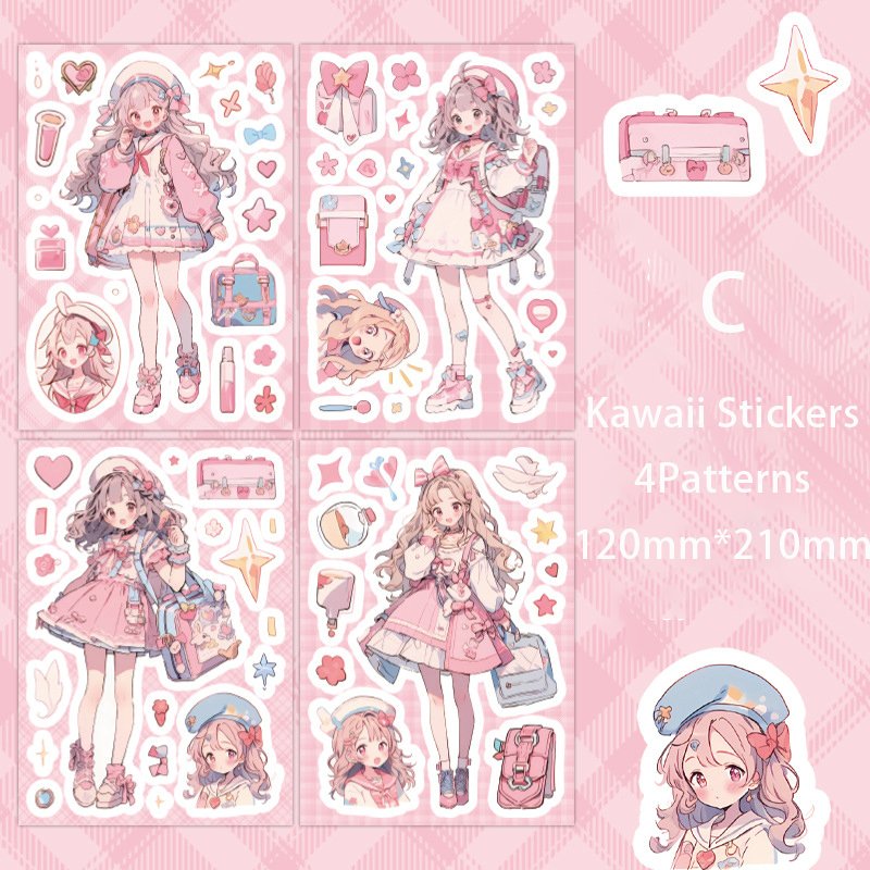 

Journamm наклейки kawaii 4 шт.