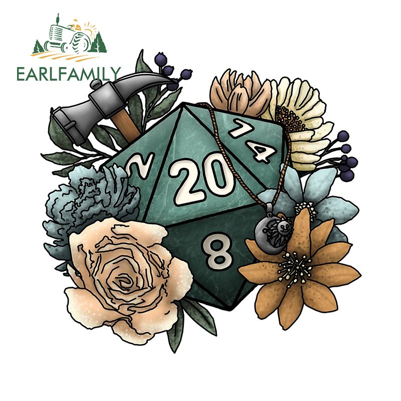 

EARLFAMILY 13 см для Dnd Wizard, автомобильные наклейки, индивидуальные граффити, наклейки, окклюзия, царапины, декор для лобового стекла, автомобильная этикетка