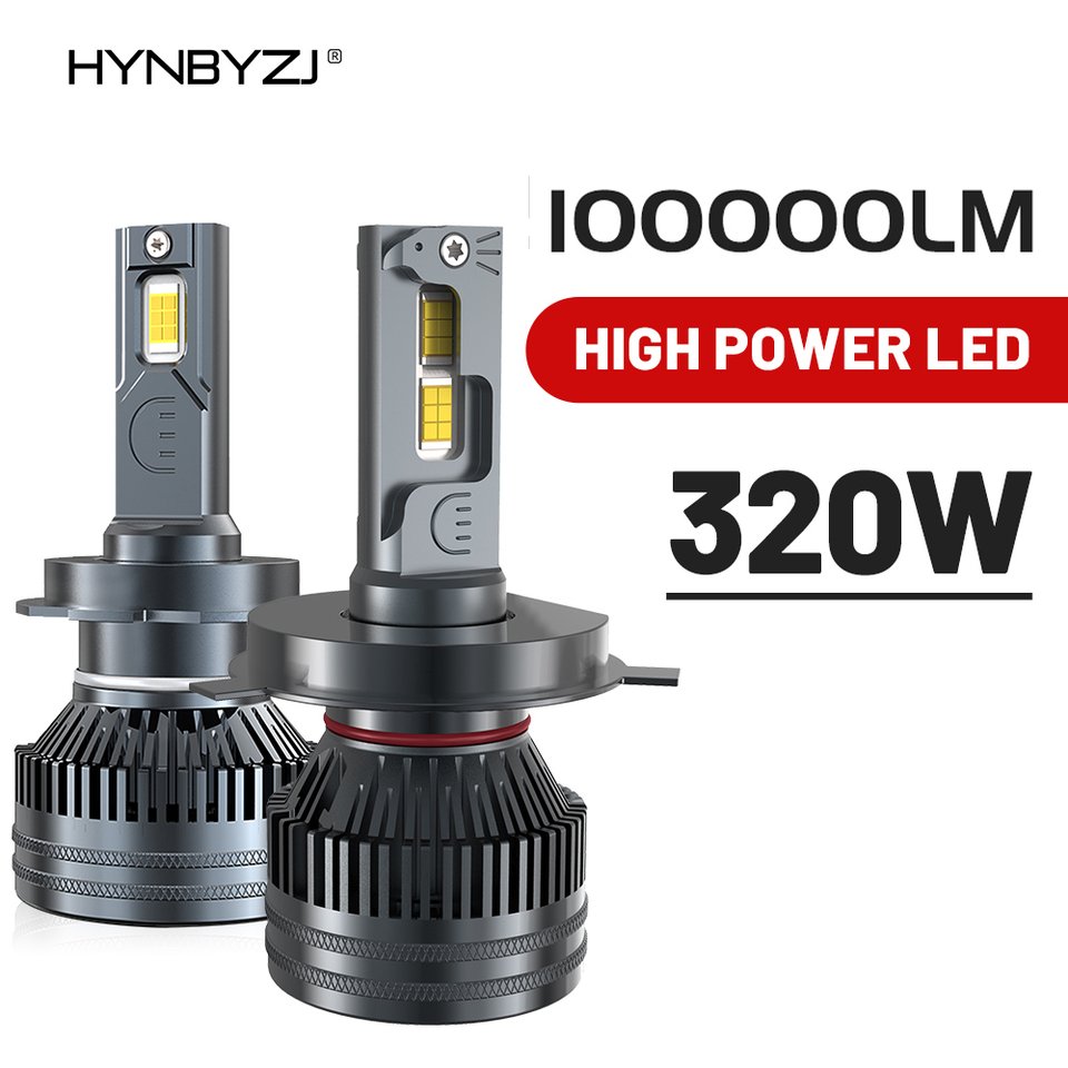

HYNBYZJ H7 H4 H11 Светодиодная фара 320 Вт высокой мощности H1 H8 H9 HB4 HB3 9005 9006 9012 Турбо-лампа 6000K Белый автомобильный свет