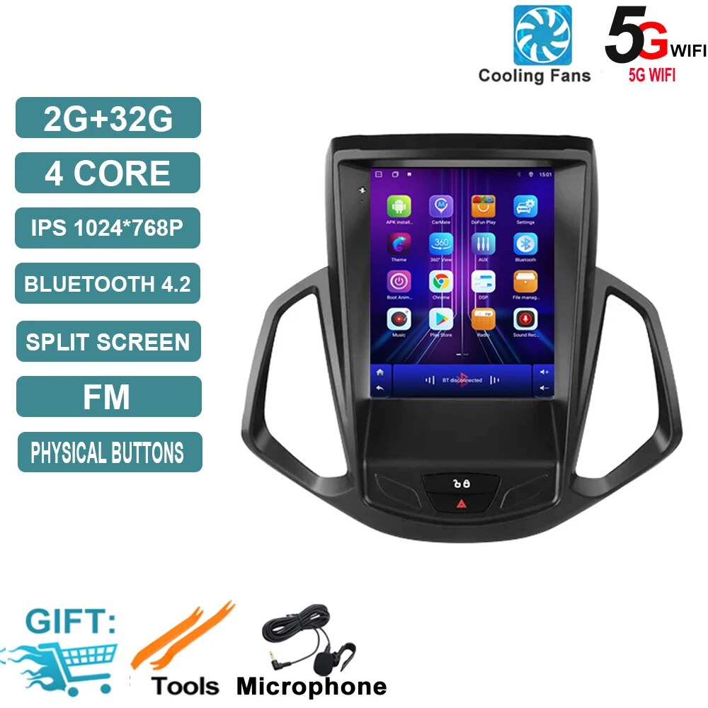 

Автомагнитола для Ford EcoSport Eco Sport 2013-2017 Android 14, Авторадио, мультимедийный видеоплеер, навигация для Carplay, Wi-Fi, DSP, стерео