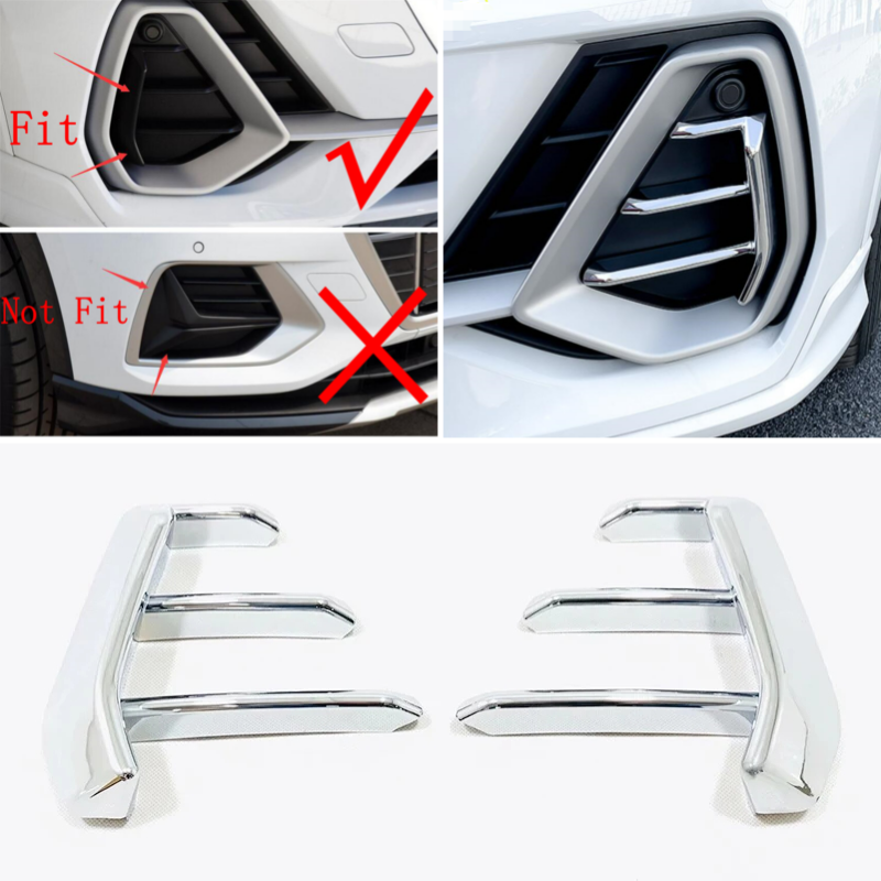 

Внешние аксессуары для Audi Q3 F3 2019-2023, передние противотуманные фары, лампы, украшение для век, бровей, обшивка, Стайлинг