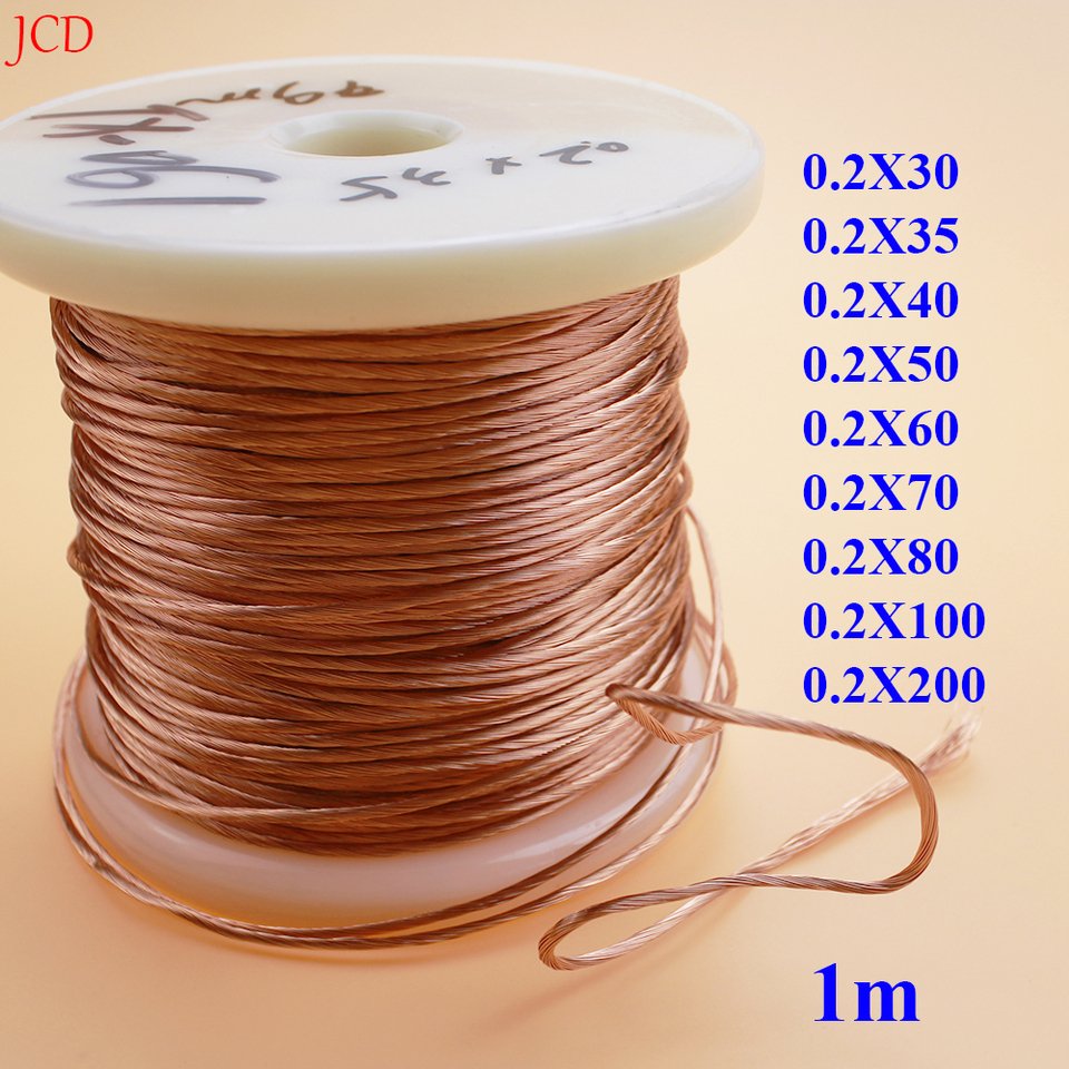 

Литц проволока медная многожильная 0.2x30/35/40/50/60/70/80/100/200 JCD 1 м