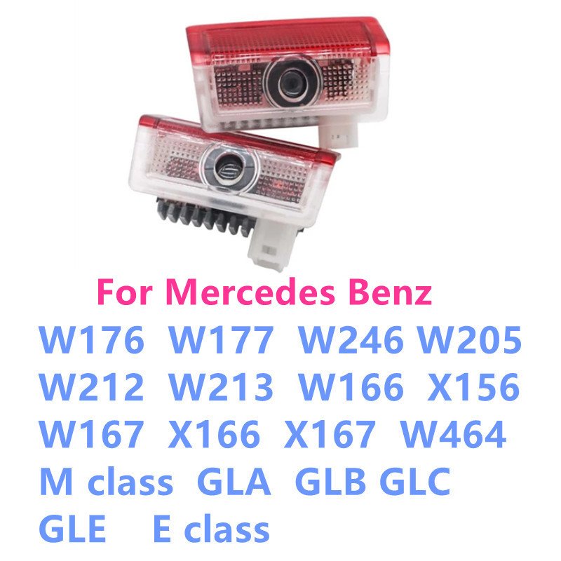 

2X светодиодные декоративные лампы, аксессуары для Mercedes Benz E A B C Class, освещение двери автомобиля W176W177 W205 W246 W212 W213 W166 X167 GLA GLE