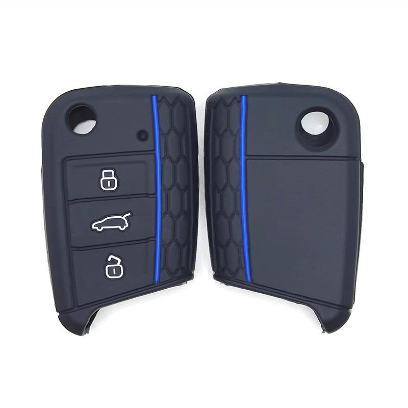 

Силиконовый Чехол Для Ключей Для VW Volkswagen Golf 7 MK7 Tiguan MK2 SEAT Ateca Leon FR Ibiza Skoda Octavia A7-3-кнопочный Че...
