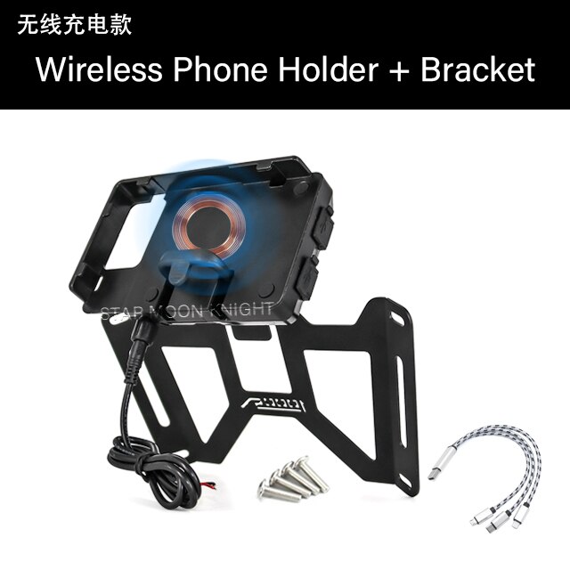 

Крепление для смартфона Z 1000 SX Для Кавасаки ниндзя Z1000SX 2017-Поддержка беспроводного зарядного устройства для мотоцикла держатель для телефона навигационная панель